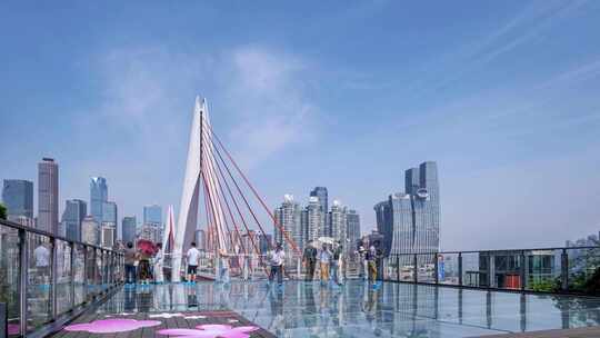 重庆龙门浩视角航拍及延时合集