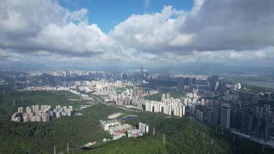 城市风光航拍-深圳福田区香蜜湖街道