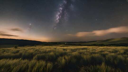 多组夜晚星空银河风景延时合集