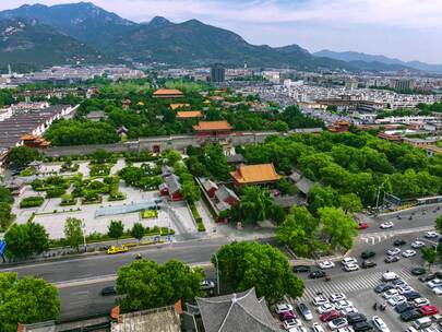 泰山岱庙航拍延时