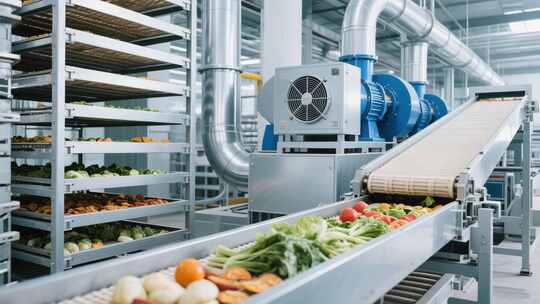 蔬菜加工流水线生产场景