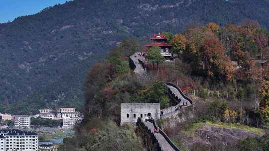 台州府城临海江南长城城墙航拍