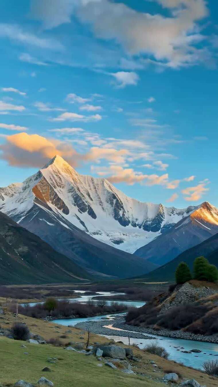 雪山自然风光全景