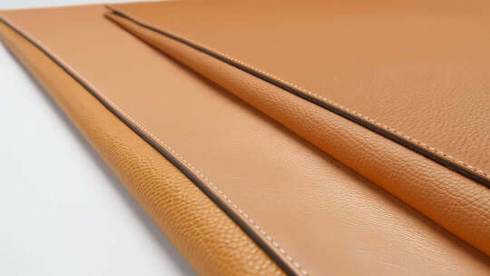 棕色皮革纹理特写