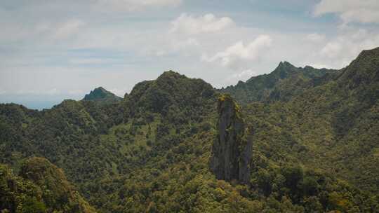 拉罗汤加，岛屿，山脉，悬崖