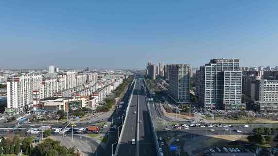 航拍城市风光建筑大景