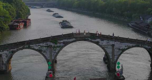 杭州市拱墅区拱宸桥风光航拍