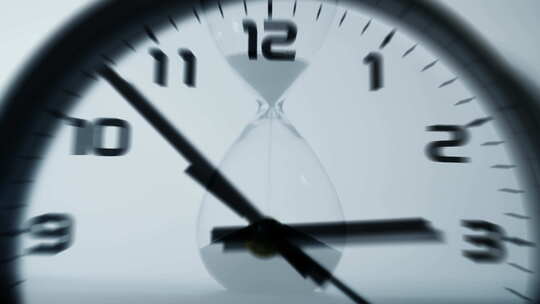 时间时钟意境抽象概念时间流逝飞逝延时地产