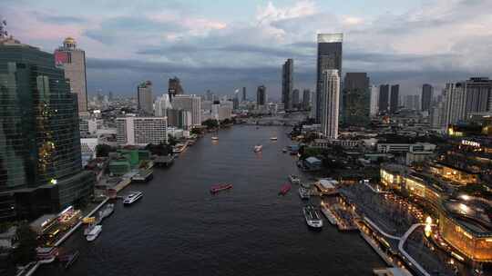 泰国曼谷湄南河城市icon siam视频素材模板下载