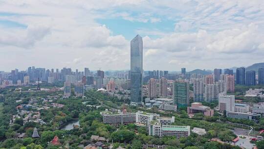 深圳南山华侨城大厦全景远景左环绕视频素材模板下载