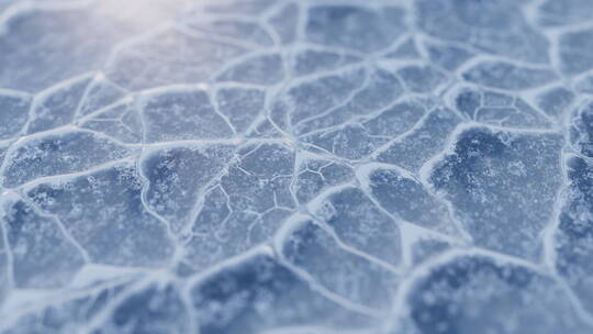 寒冷裂开的冰面背景循环动画3D渲染