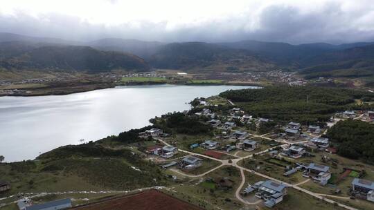 香格里拉，高速路，河流，高原，农场，藏区视频素材模板下载