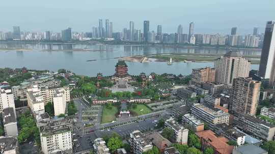 南昌滕王阁航拍滕王阁特写城市建筑风光风景