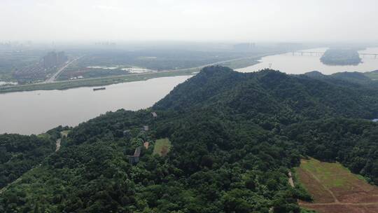 航拍湖南湘潭昭山风景区视频素材模板下载