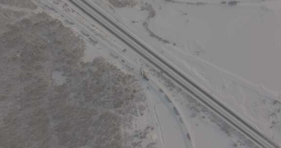 五大连池冬季雪原航拍