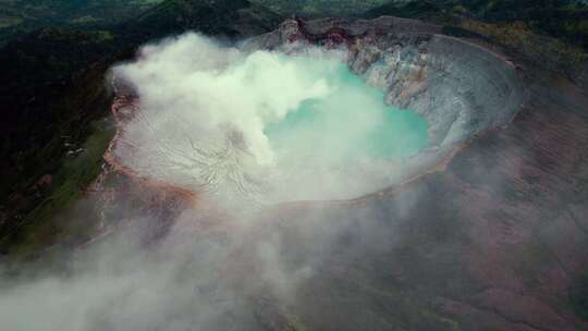 ijen火山湖航拍