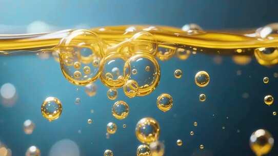 液体气泡微距特写素材