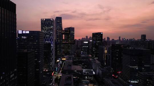 航拍深圳市软件产业基地夜景