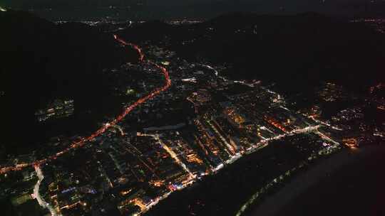 普吉大佛 俯瞰普吉岛 航拍夜景