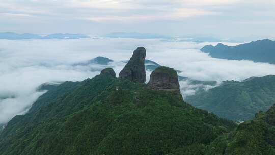 丽水遂昌北斗崖云海航拍延时