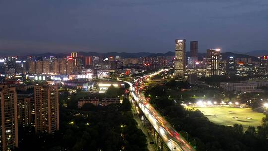 4K杭州未来科技城夜景