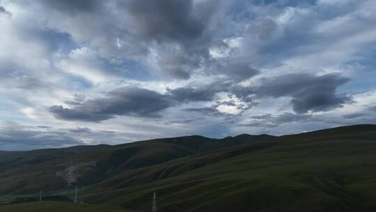 理塘草原高原壮丽山川航拍