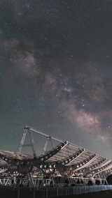 竖屏国家天文台明安图观测基地星空高清在线视频素材下载
