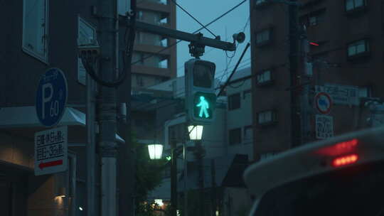 日本东京雨景