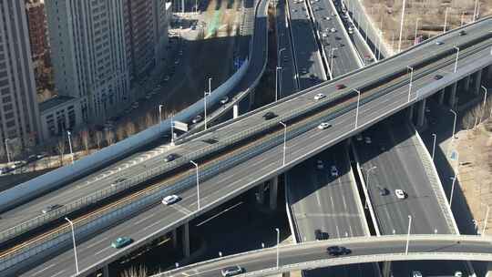 天津海河海津大桥复兴门地铁城市交通风光