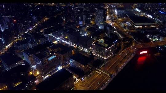 香港夜景俯仰镜头18秒