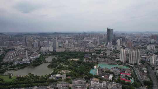 江苏徐州城市风光航拍高楼建筑风景