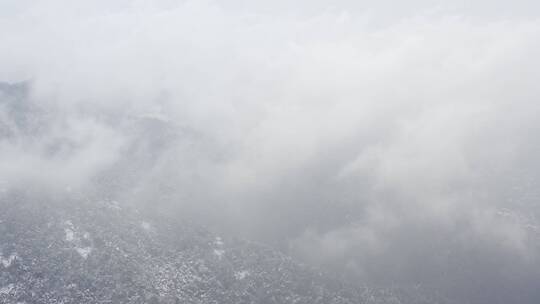 杭州灵隐雪下雪航拍