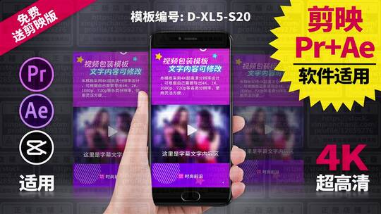 视频包装模板Pr+Ae+抖音剪映 D-XL5-S20