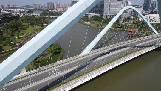 广州南沙蕉门桥航拍