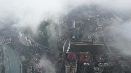 天津城市云海风光