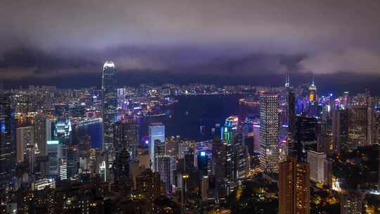 香港夜景 香港维多利亚港