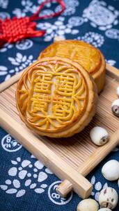 中秋佳节月饼美食中国风复古背景4k视频