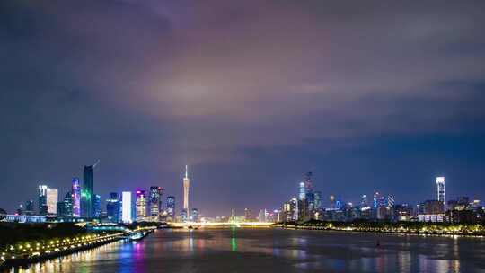 广州珠江新城夜景 珠江夜游