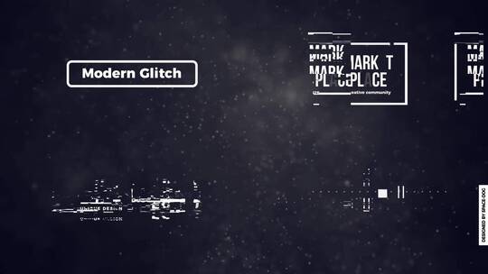 动感新潮故障性标题字幕条片场AE模板