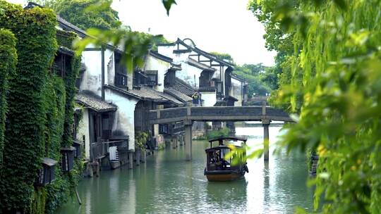 合集-江南古镇四季风光烟雨江南徽州古镇