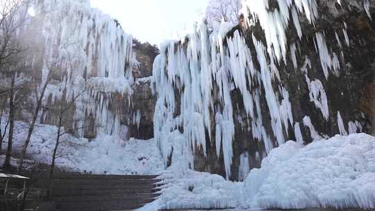 冰瀑 瀑布 沕沕水景区冰瀑 景点