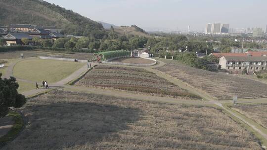 无锡横山寺雪浪山4K航拍原素材