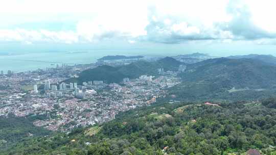 马来西亚槟城州全景马来西亚半岛西北海岸。