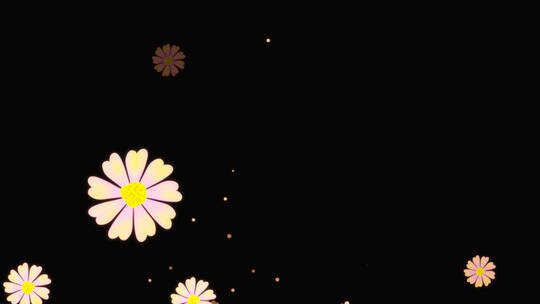 菊花装饰小元素视频素材