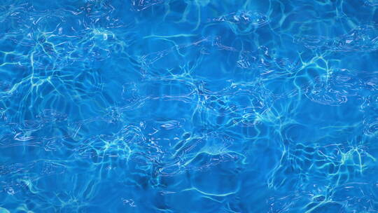 3D渲染抽象蓝色纯净液体液面水面涌动画