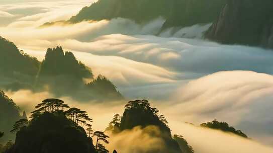 黄山壮美云海景观