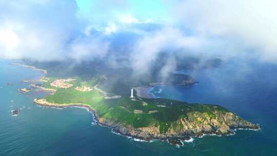 海南文昌海南岛云海高视角航拍岛屿海洋风景