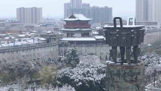 洛阳丽景门雪景