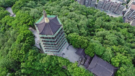 绍兴上虞虹蛘公园山顶宝塔