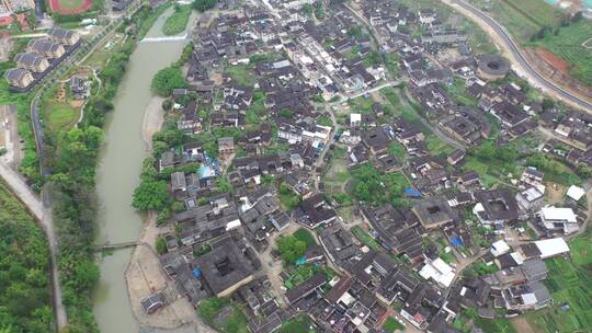 福建土楼云水谣怀远楼航拍漳州南靖土楼